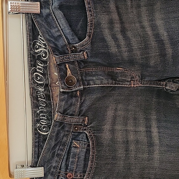 CONVERSE ONE STAR size 26 "delancey" classic straight blue jeans - Picture 2 of 6